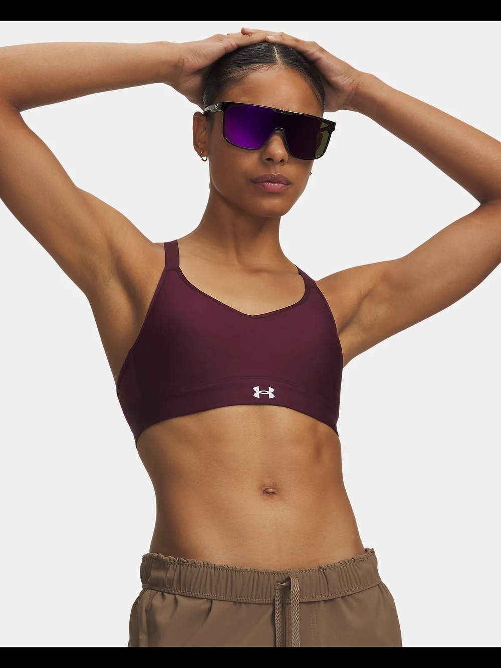 Under Armour Maroon Seamless Sports Bra
